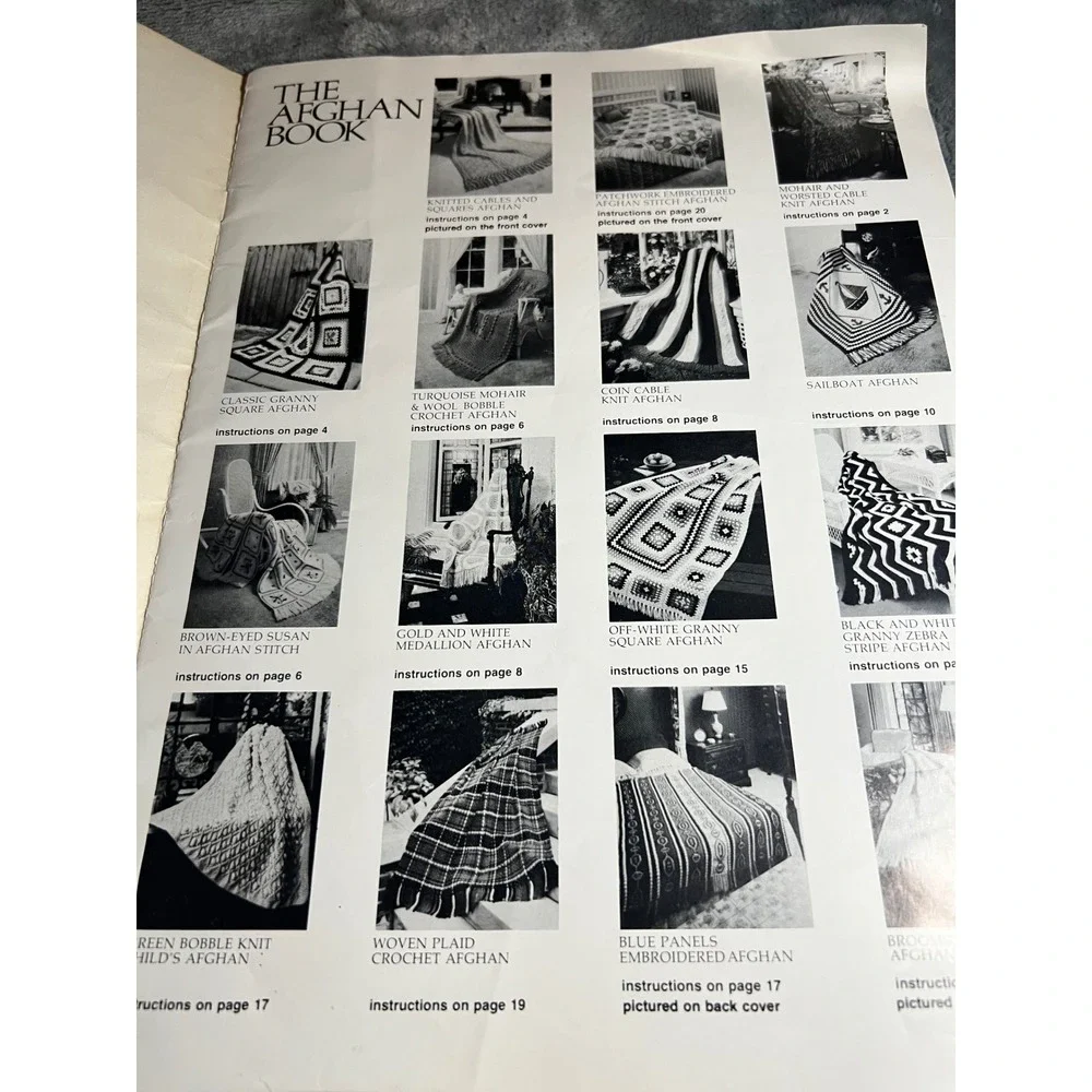 Leisure Arts The Afghan Book Leaflet 63 1975 Knit Crochet Pattern Book Vintage